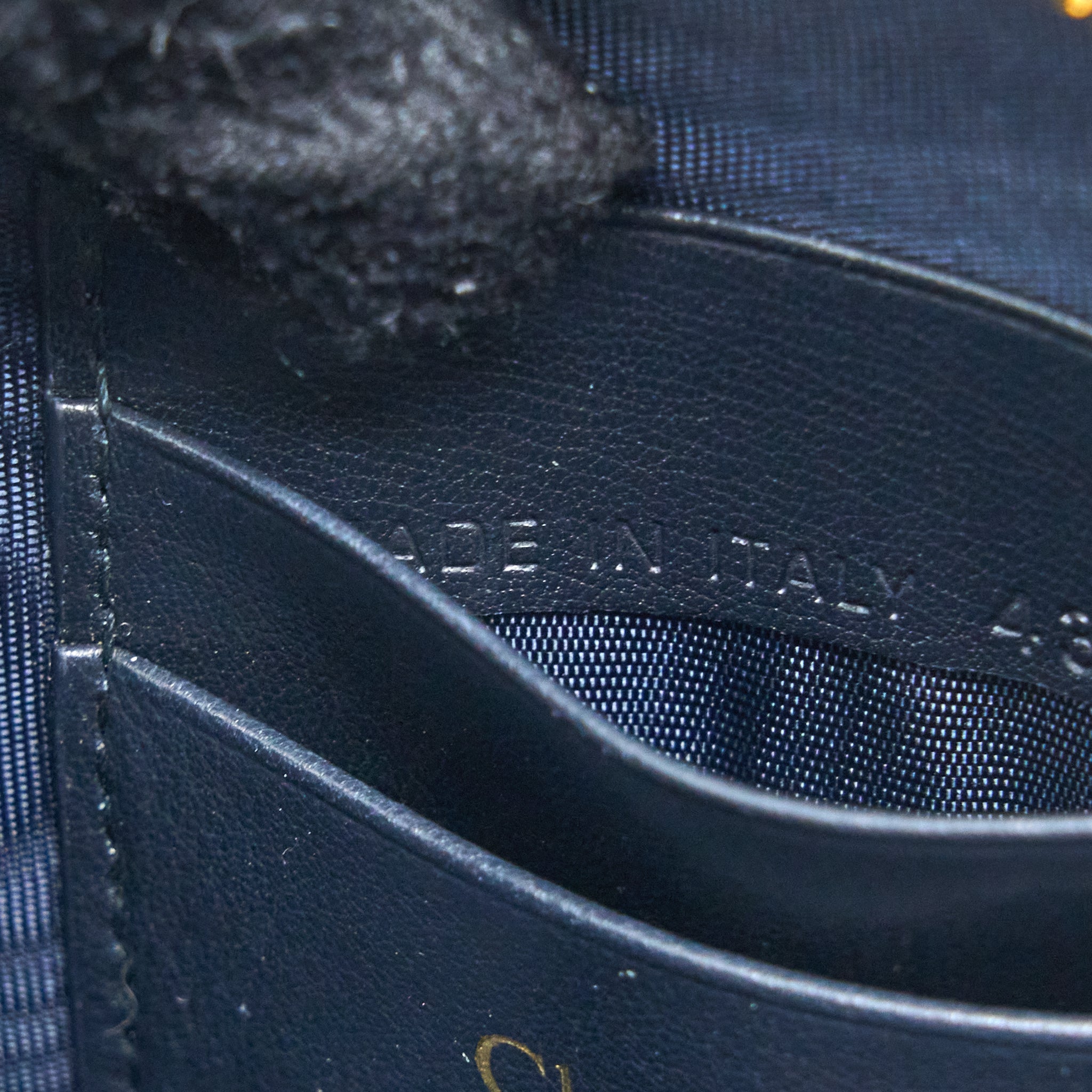 DIOR MONTAIGNE PHONE HOLDER OBLIQUE JACQUARD CANVAS BLUE GHW