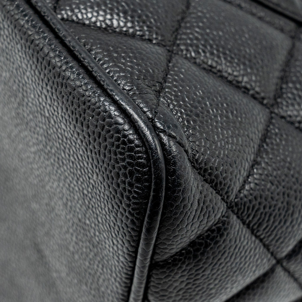 CHANEL MEDALLION TOTE BAG CAVIAR BLACK SHW