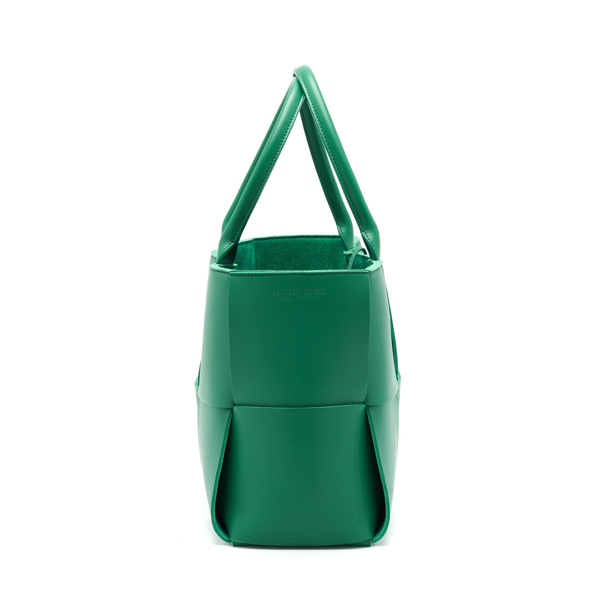 BOTTEGA VENETA ARCO TOTE BAG LAMBSKIN PARAKEET GREEN GHW