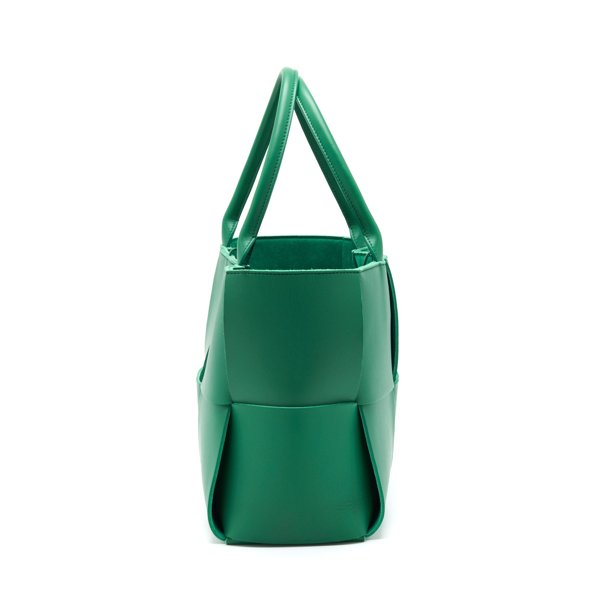 BOTTEGA VENETA ARCO TOTE BAG LAMBSKIN PARAKEET GREEN GHW