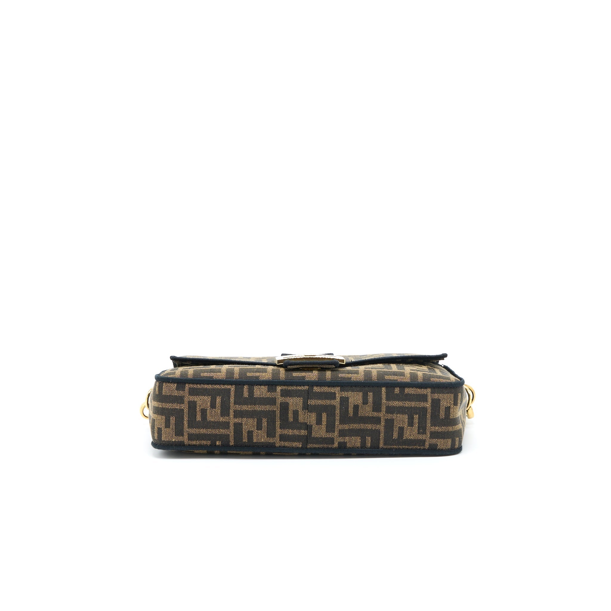 FENDI BAGUETTE BAG FF JACQUARD FABRIC BROWN GHW