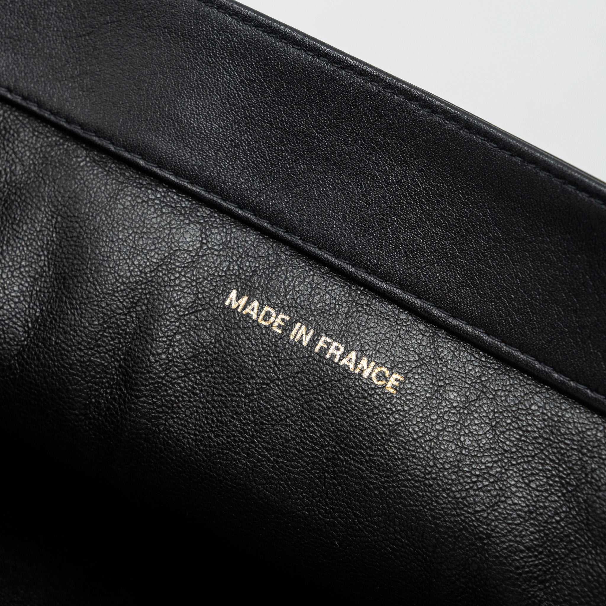 CHANEL VINTAGE TOTE BAG CALFSKIN BLACK GHW