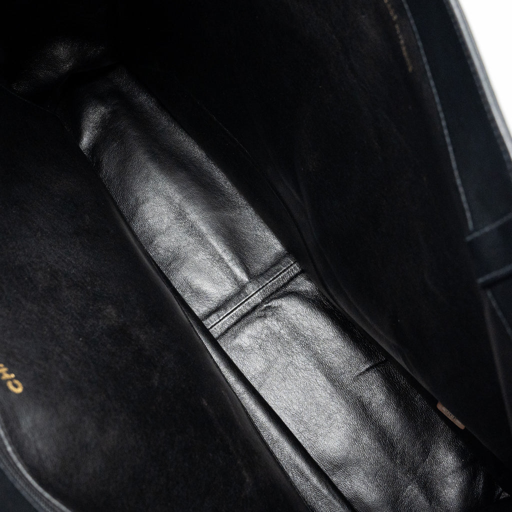CHANEL VINTAGE TOTE BAG CALFSKIN BLACK GHW