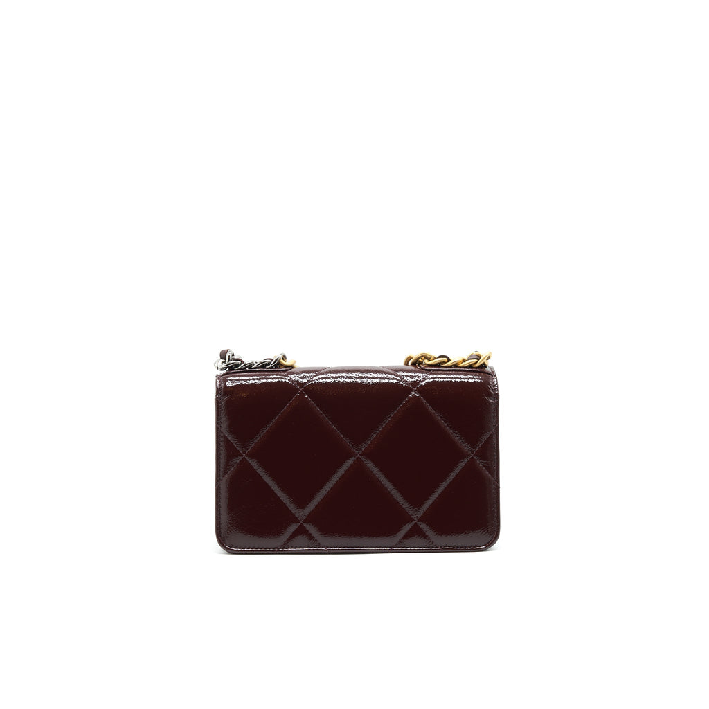 CHANEL 19 WALLET ON CHAIN BURGUNDY