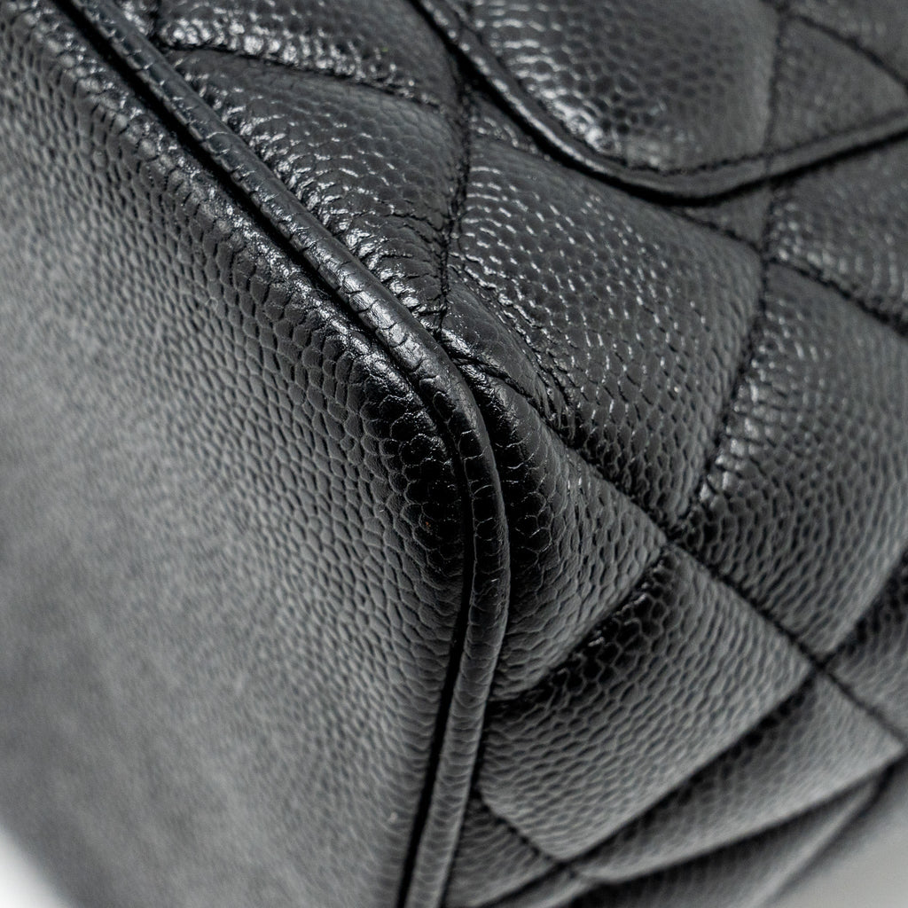 CHANEL MEDALLION TOTE BAG CAVIAR BLACK SHW