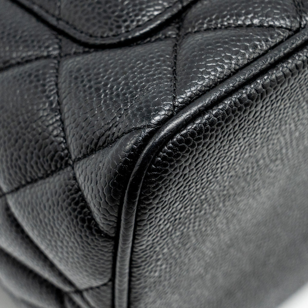 CHANEL MEDALLION TOTE BAG CAVIAR BLACK SHW