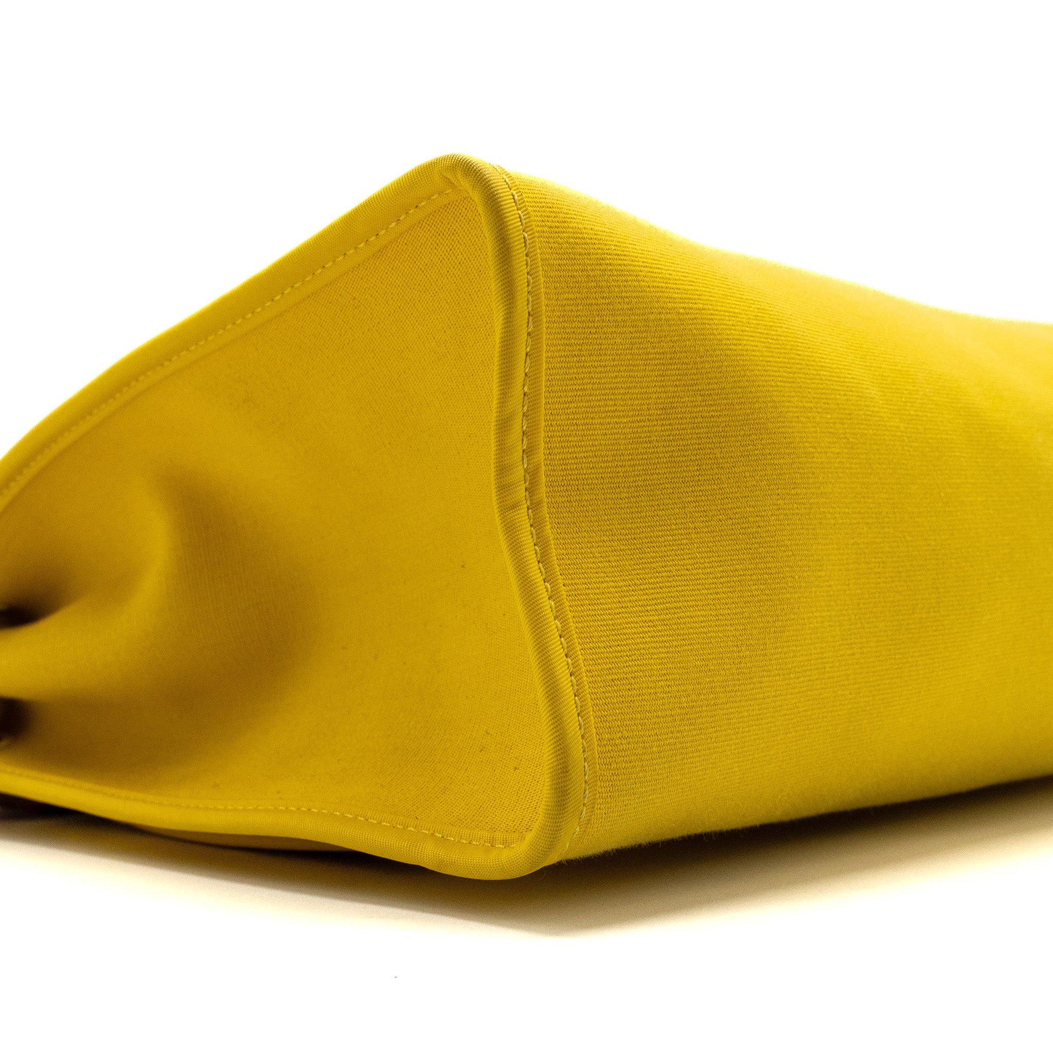 HERMES HERBAG 31 ZIP BAG CANVAS / LEATHER JAUNE DE NAPLES / NATURAL SHW
