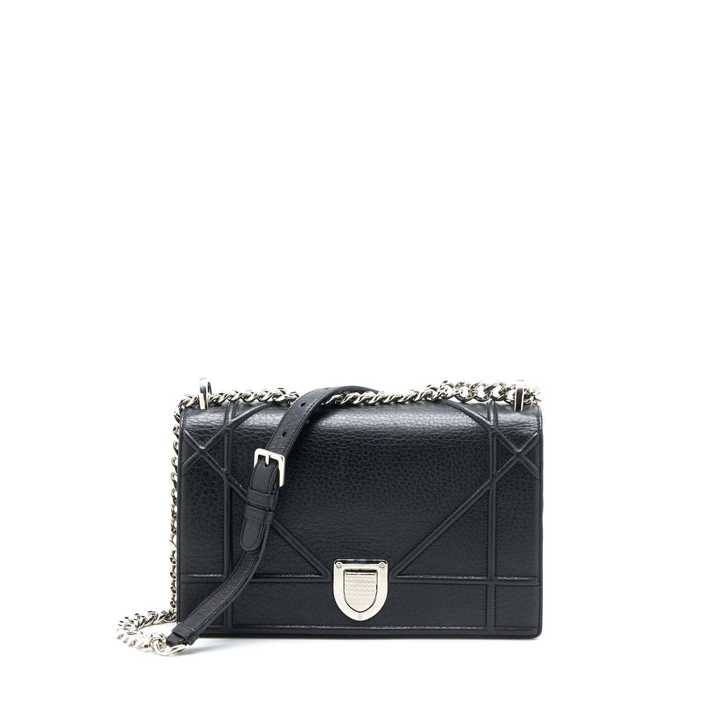 DIOR MEDIUM DIORAMA CALFSKIN BLACK SHW