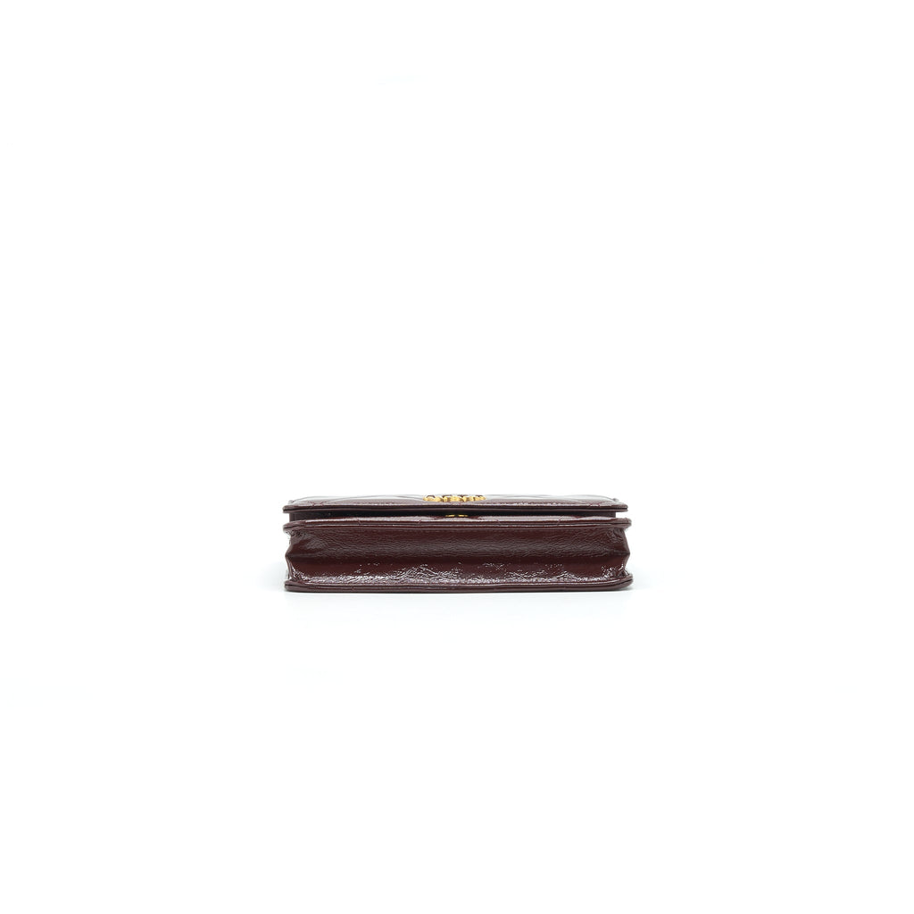 CHANEL 19 WALLET ON CHAIN BURGUNDY