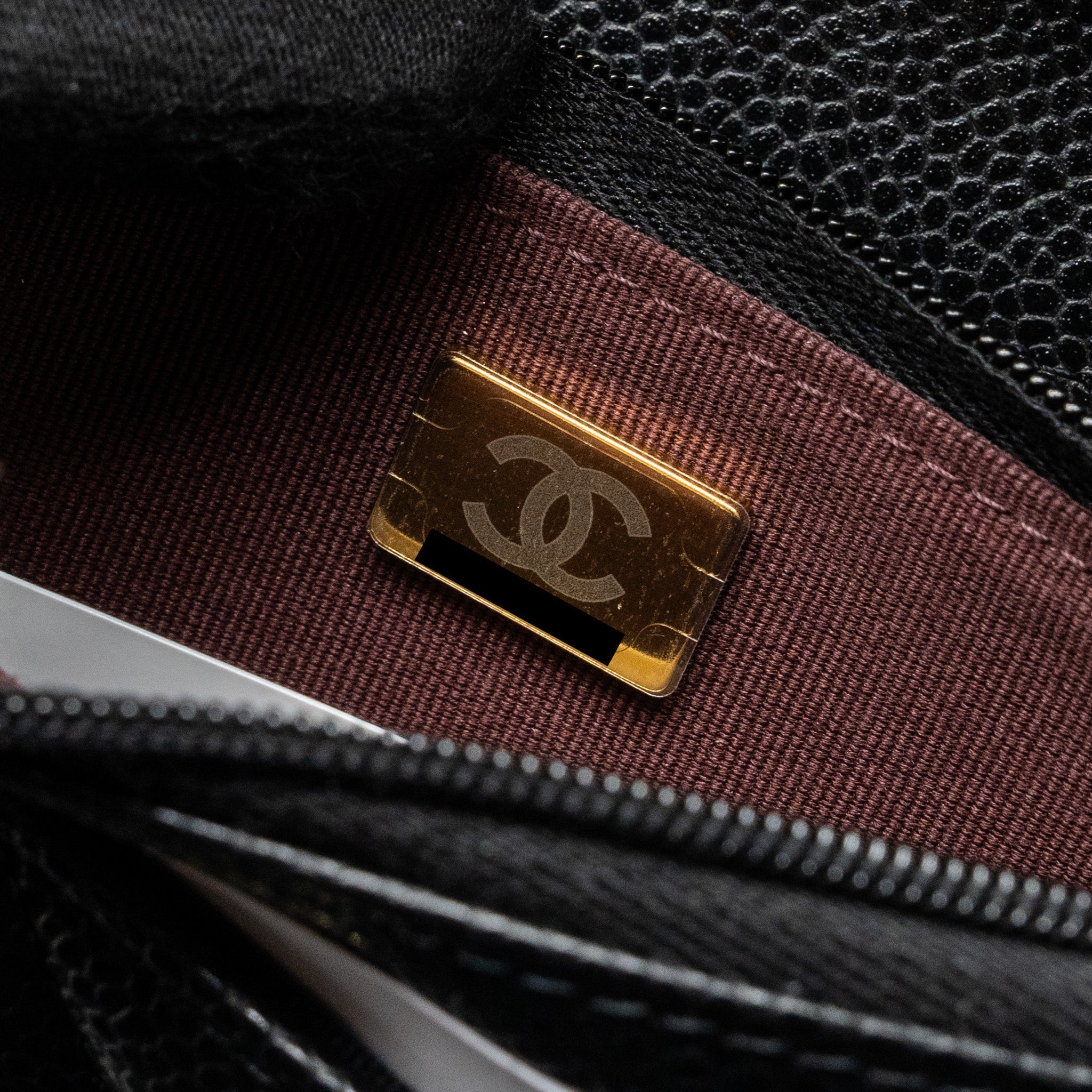 CHANEL CLASSIC WALLET ON CHAIN CAVIAR BLACK GHW (MICROCHIP)