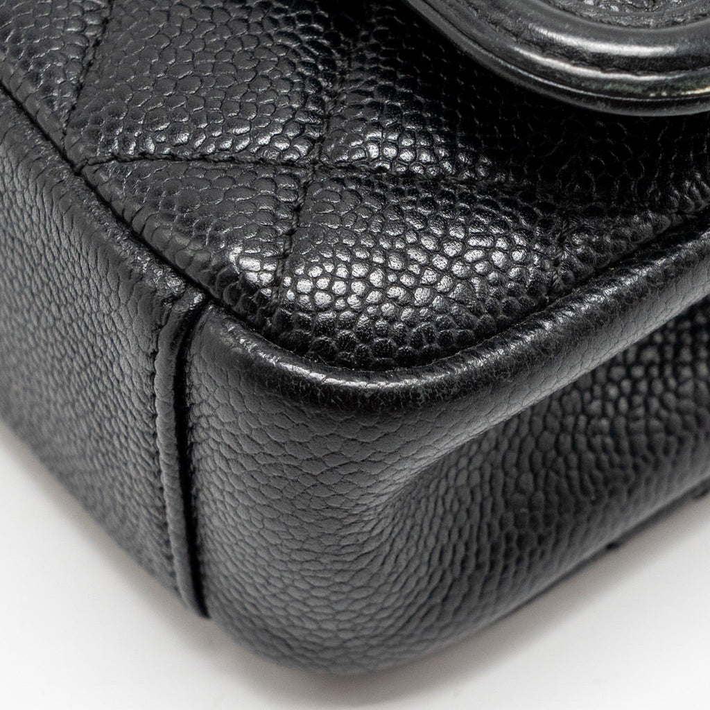 CHANEL FILIGREE FLAP BAG CAVIAR BLACK GHW