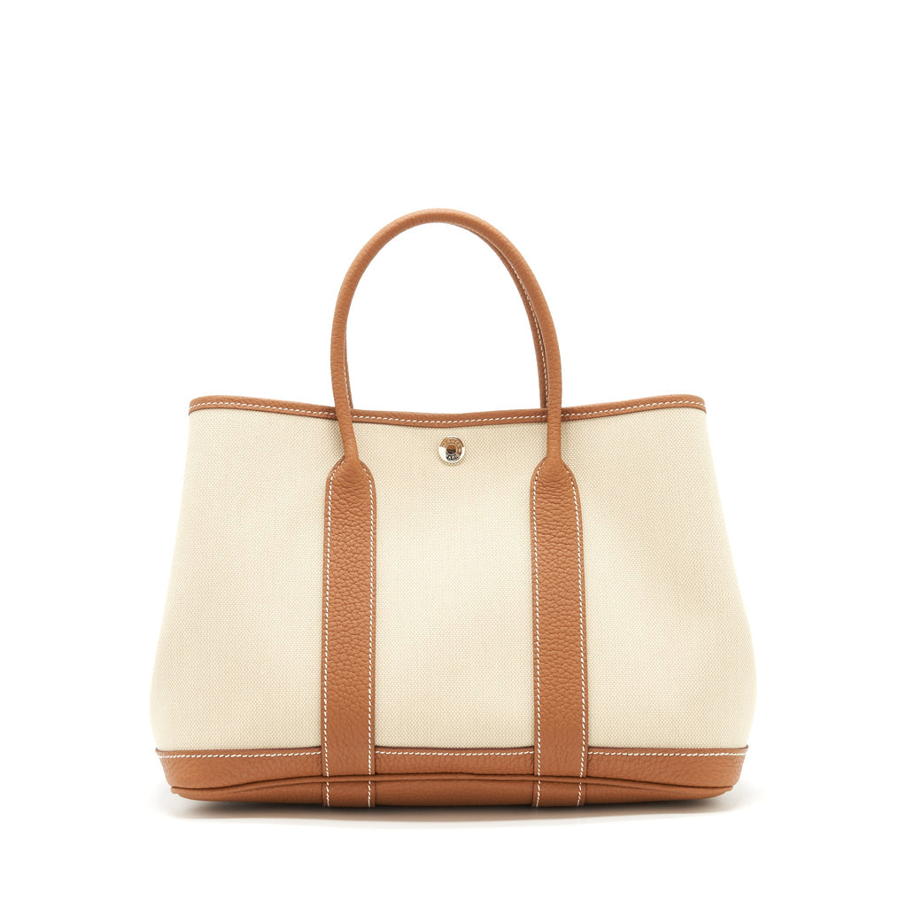 HERMES GARDEN PARTY 30 CANVAS GOLD SHW