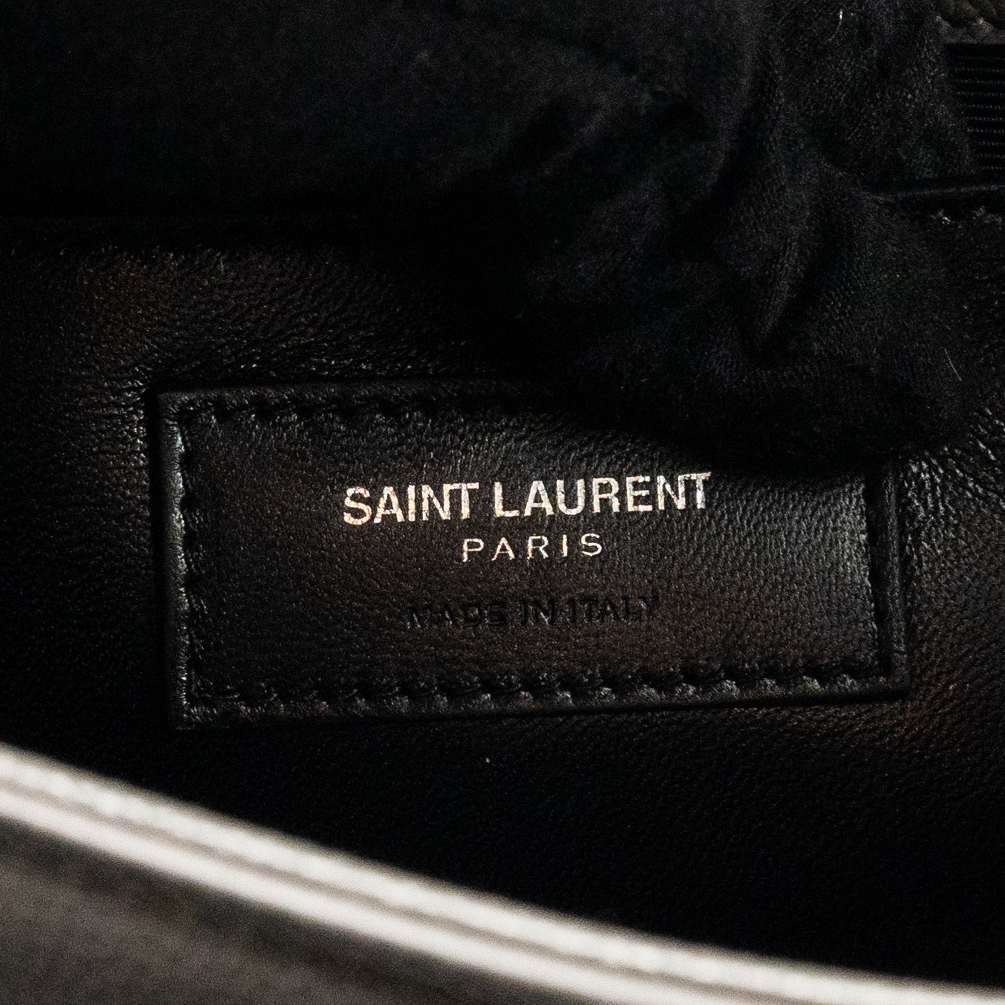SAINT LAURENT/YSL MEDIUM KATE BAG GRAINED CALFSKIN GREY SHW