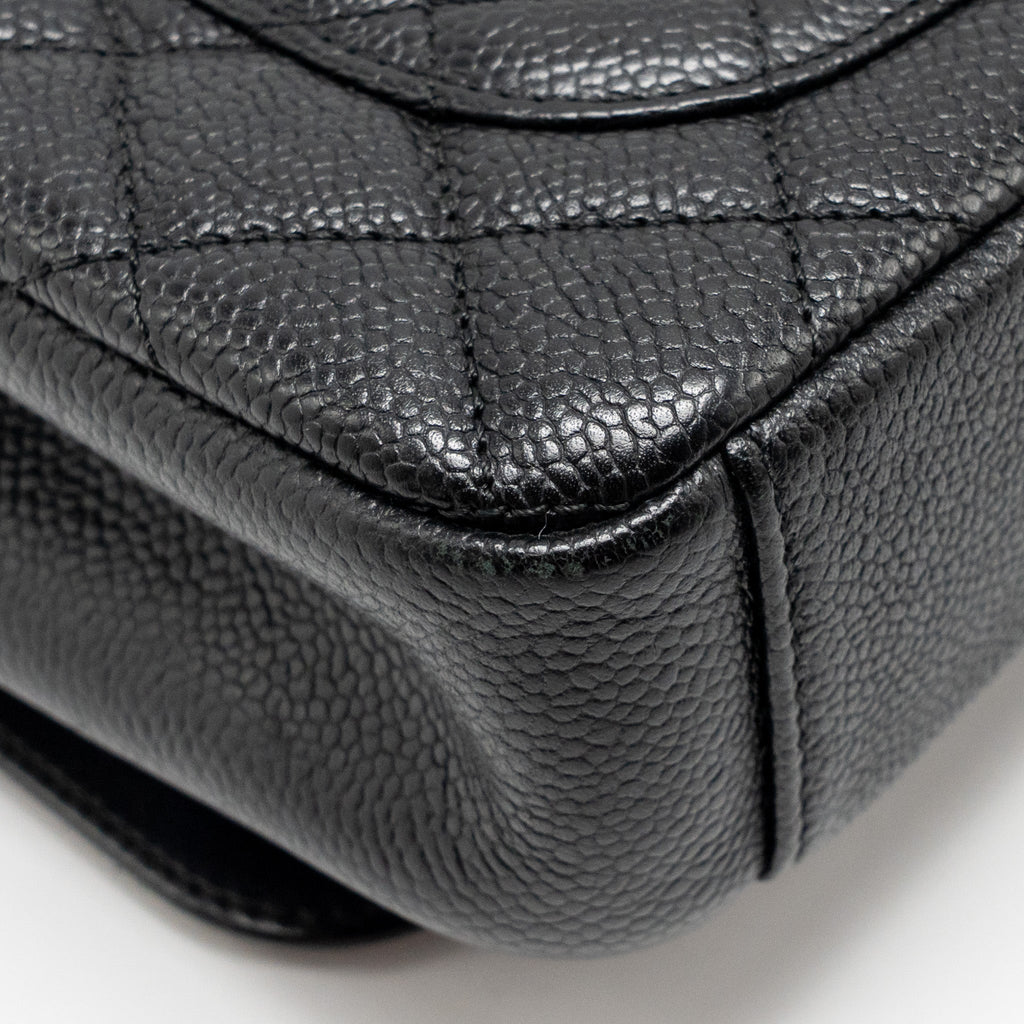 CHANEL FILIGREE FLAP BAG CAVIAR BLACK GHW