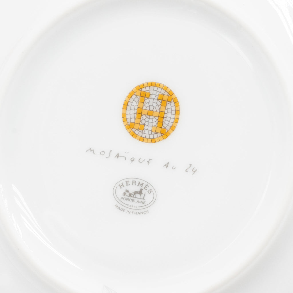 HERMES MOSAIQUE AU 24 GOLD BREAD AND BUTTER PLATES (2 IN A SET)