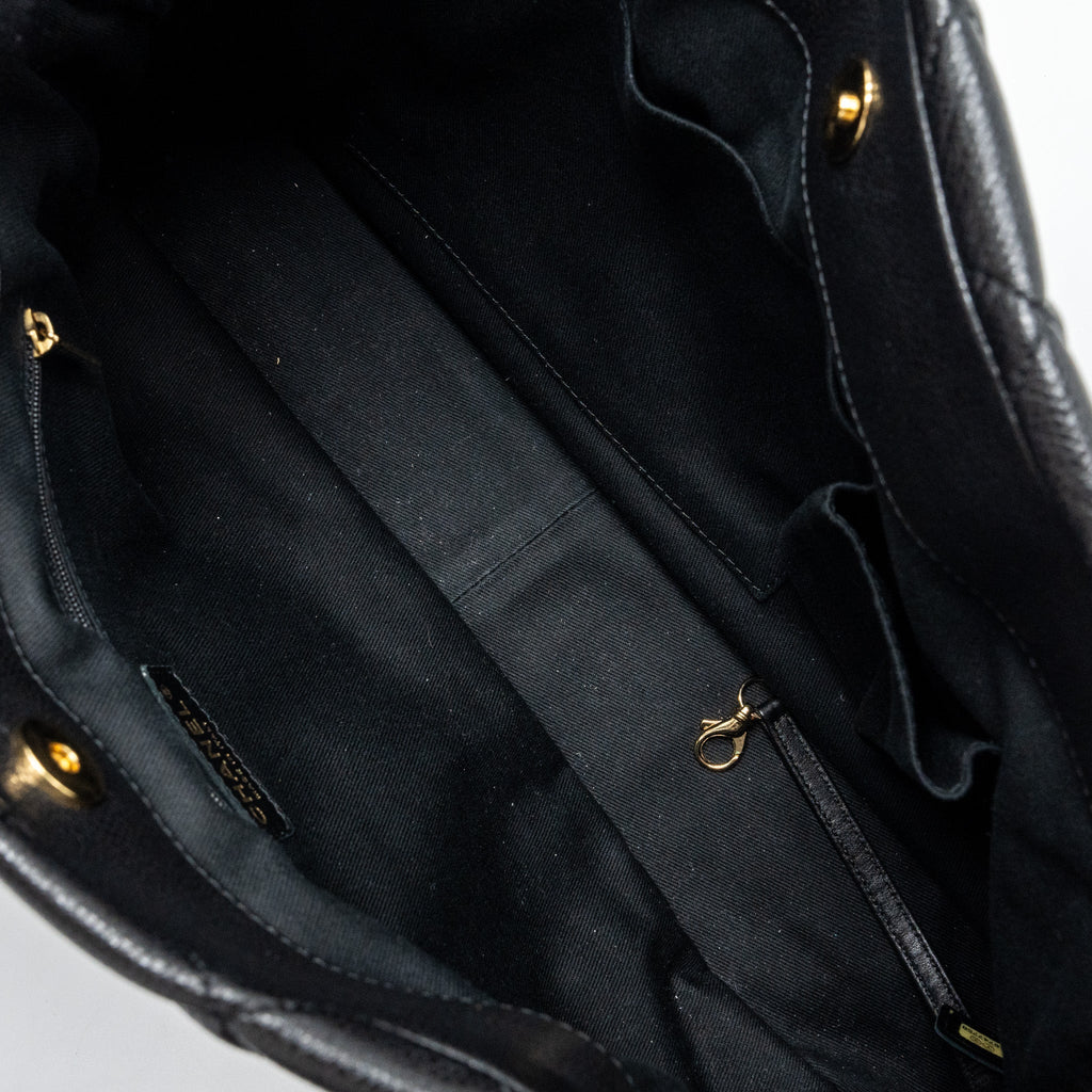 CHANEL MATELASSE CHAIN TOTE BAG CAVIAR BLACK GHW