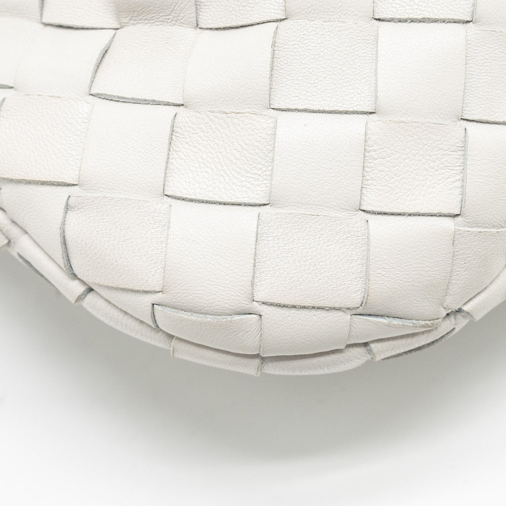 BOTTEGA VENETA MINI JODIE LAMBSKIN CHALK SHW