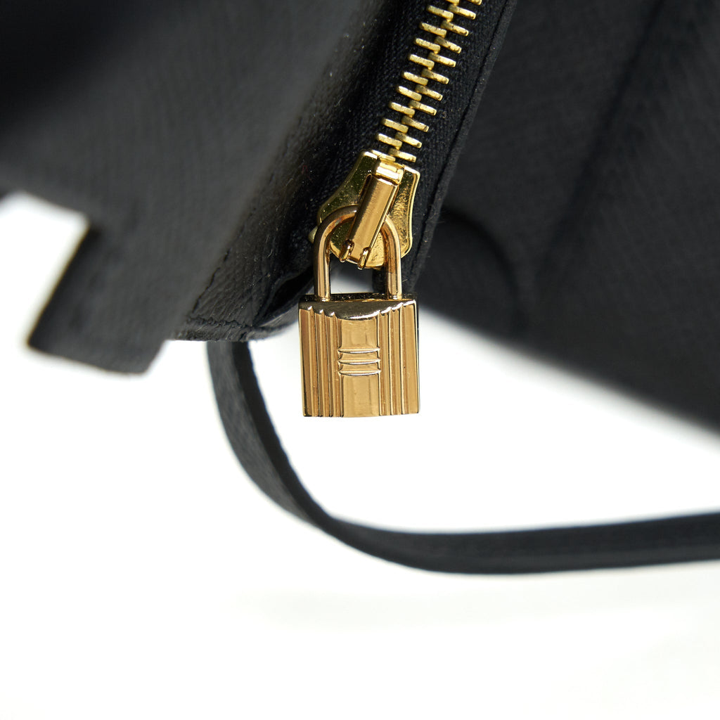 HERMES KELLY WALLET COMPACT WALLET BLACK GHW