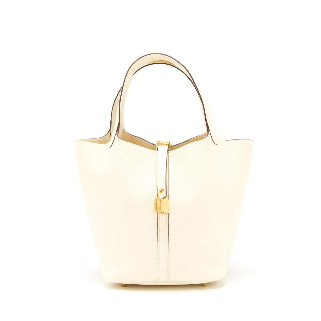 HERMES PICOTIN 22 LOCK BAG NATA GHW