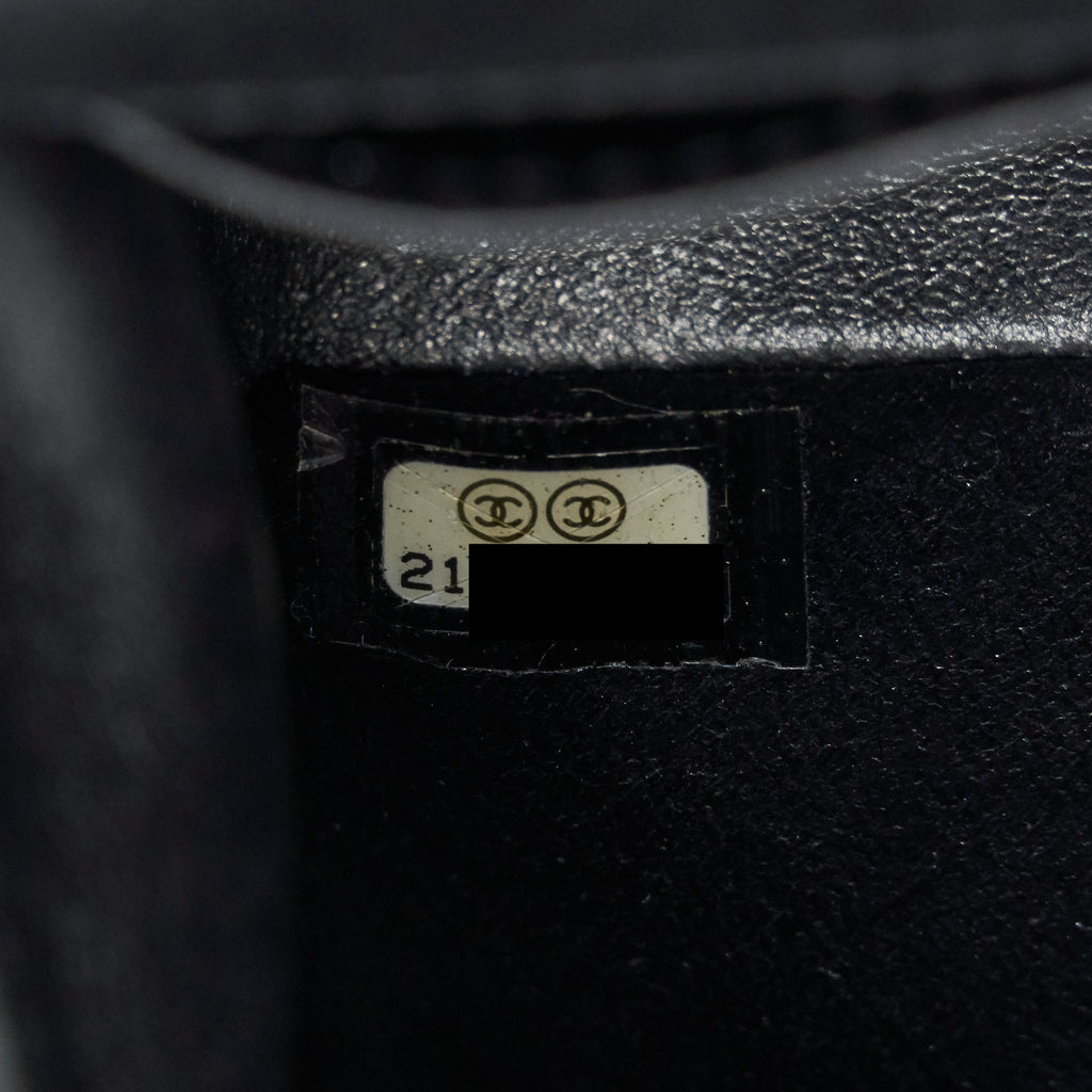 CHANEL SMALL BOY BAG LIZARD/CALFSKIN BLACK WITH RUTHENIUM HARDWARE