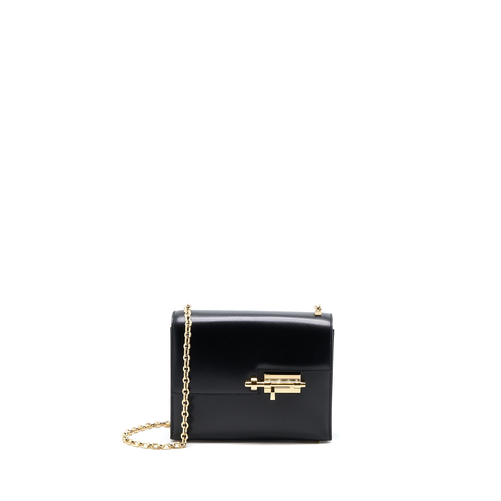 HERMES MINI VERROU BAG BOX BLACK GHW
