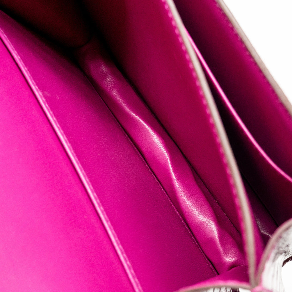 HERMES MINI CONSTANCE SHINY ALLIGATOR MISSIPPIENS J5 ROSE SHEHERARADEZ GHW
