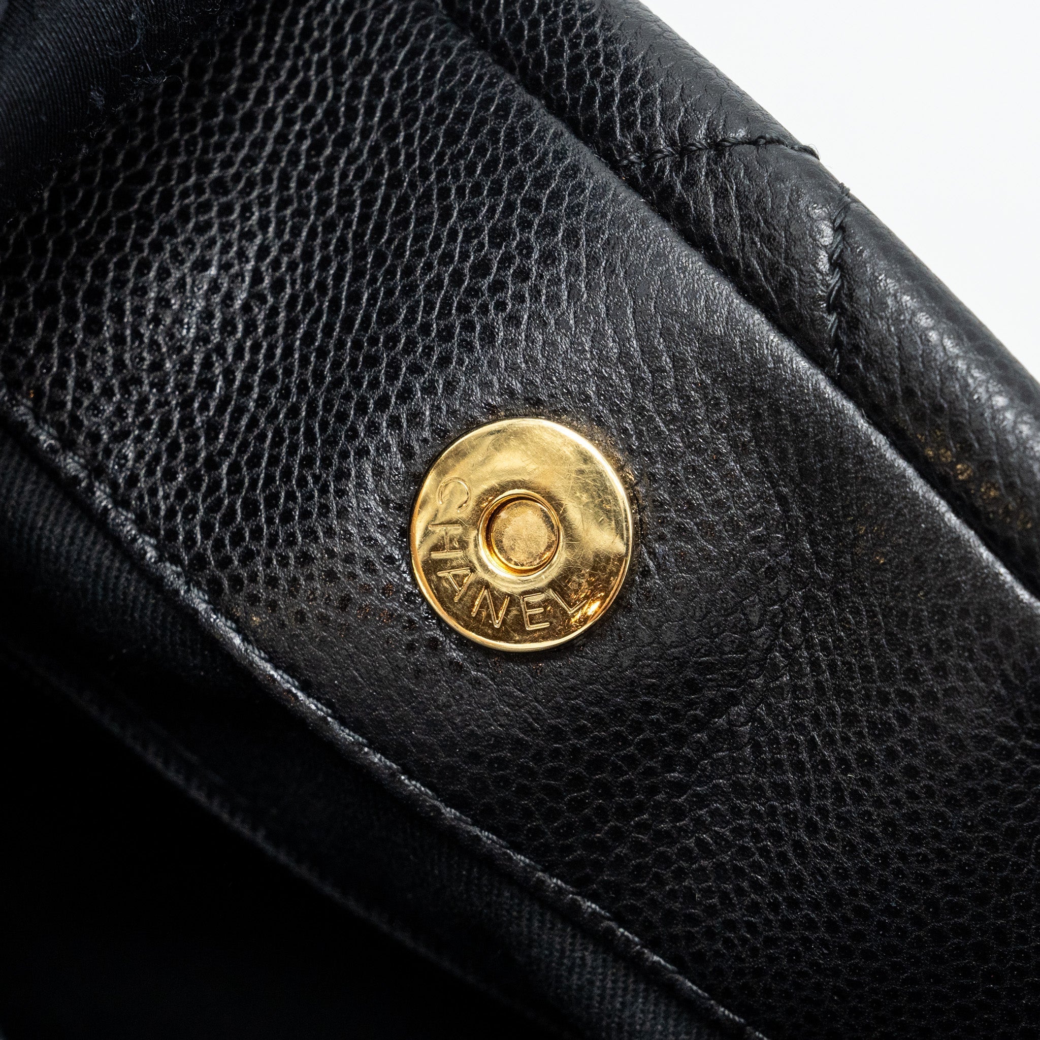 CHANEL MATELASSE CHAIN TOTE BAG CAVIAR BLACK GHW