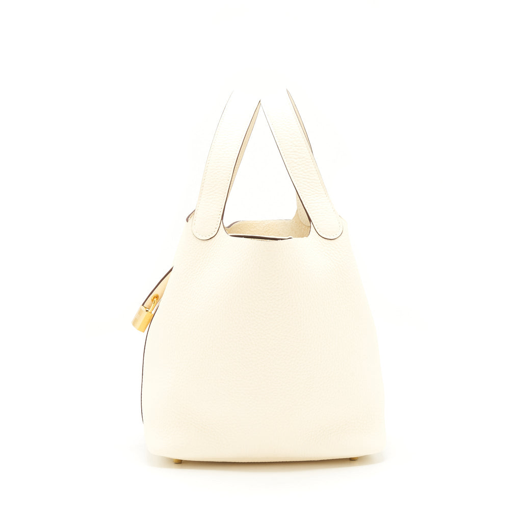 HERMES PICOTIN 22 LOCK BAG NATA GHW