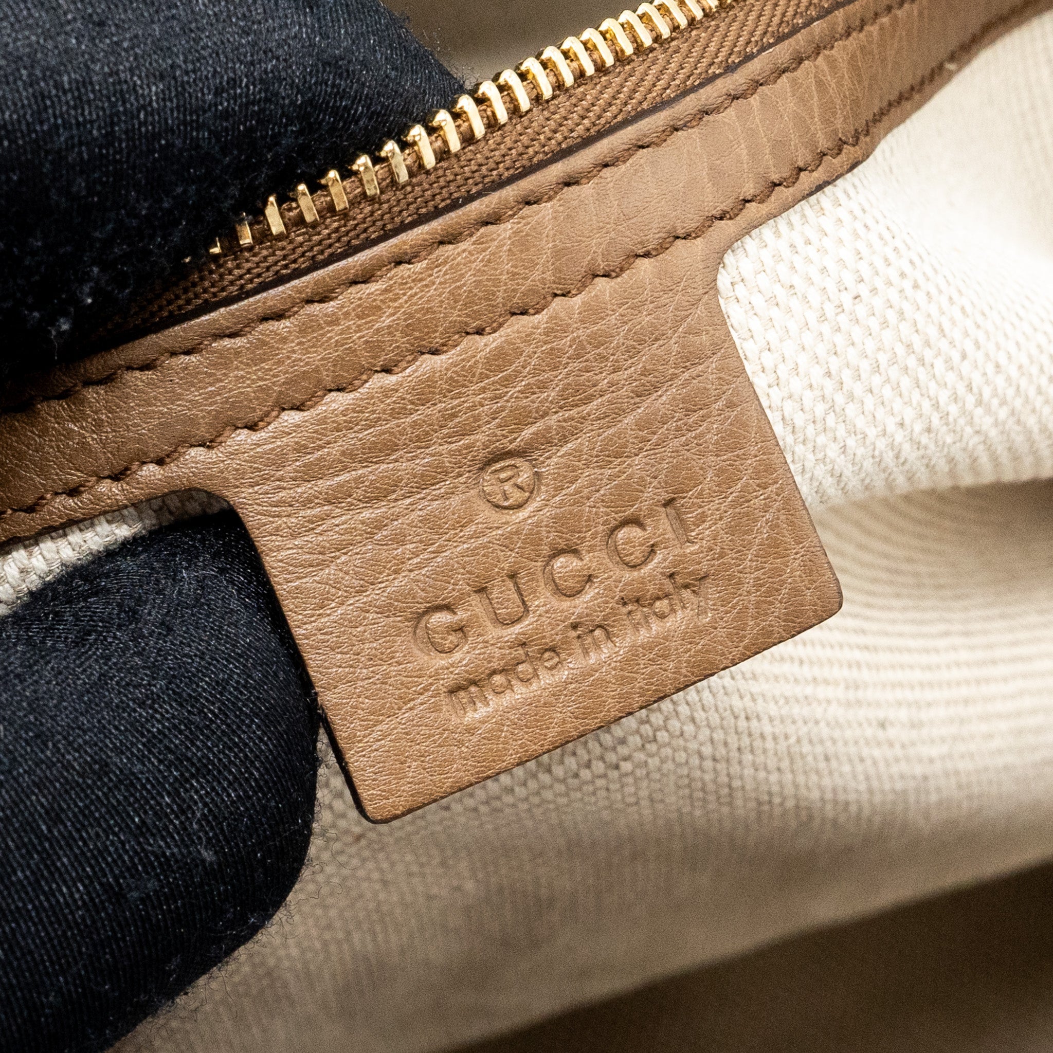 GUCCI DISCO TOTE BAG CALFSKIN BROWN LGHW