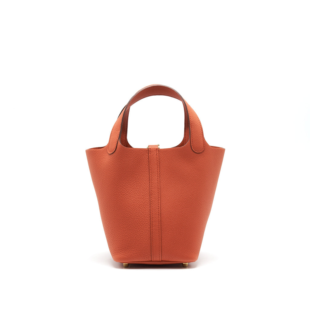 HERMES PICOTIN 18 LOCK BAG TAURILLON MAURICE LEATHER, TERRE BATTUA WITH GHW