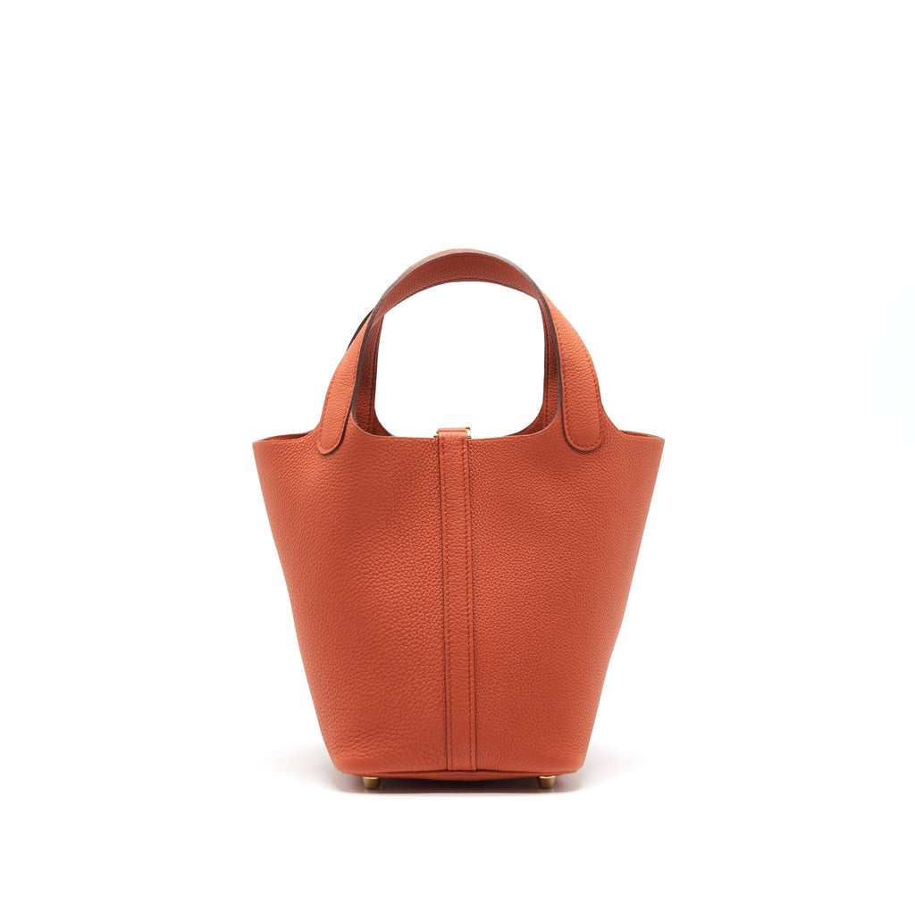 HERMES PICOTIN LOCK 18 BAG R1 TERRE BATTUE WITH GHW