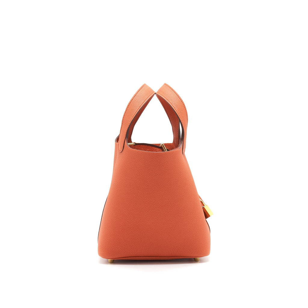 HERMES PICOTIN LOCK 18 BAG R1 TERRE BATTUE WITH GHW