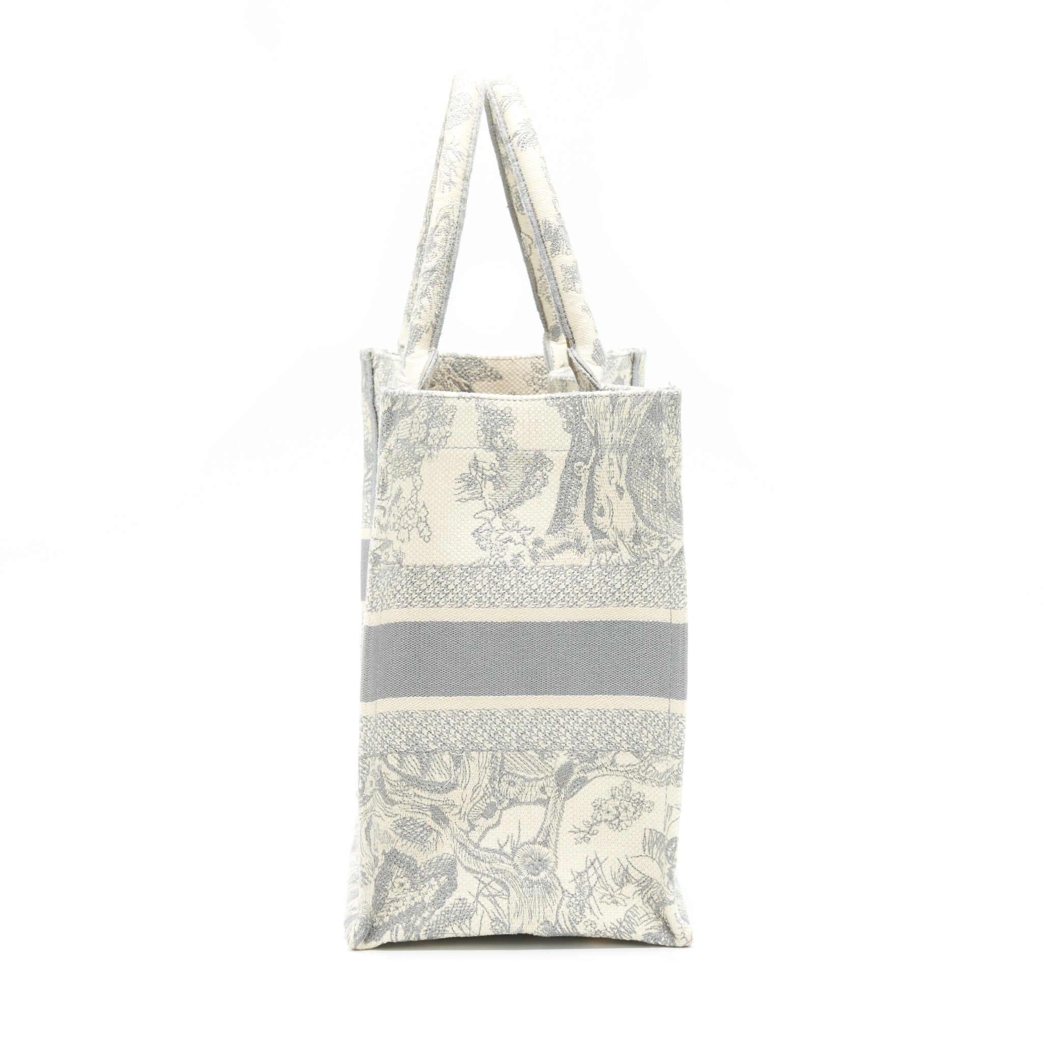 DIOR MEDIUM DIOR BOOK TOTE GREY TOILE DE JOUY EMBROIDERY