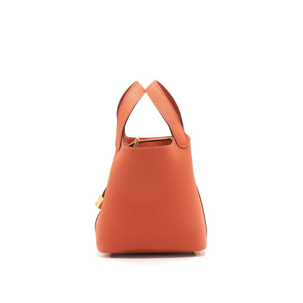 HERMES PICOTIN 18 LOCK BAG TAURILLON MAURICE LEATHER, TERRE BATTUA WITH GHW