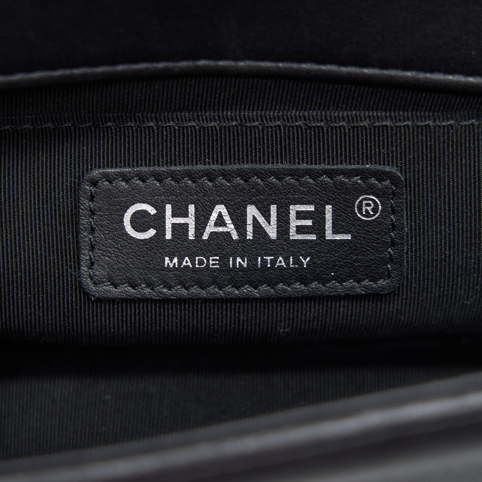 CHANEL SMALL CHEVRON LEBOY BAG CALFSKIN BLACK WITH SHW