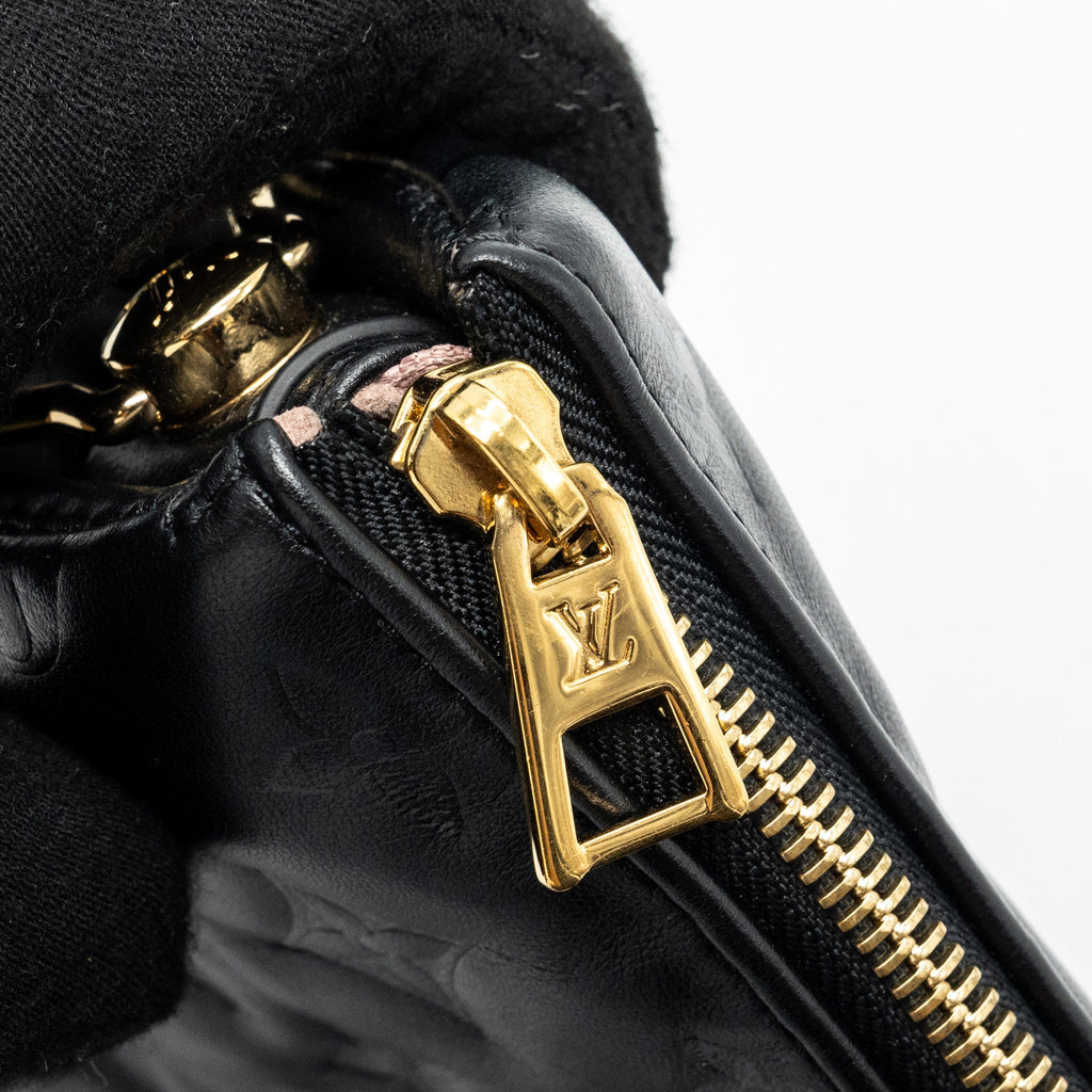 LOUIS VUITTON COUSSIN PM MONOGRAM EMPREINTE LAMBSKIN BLACK GHW (NEW VERSION)