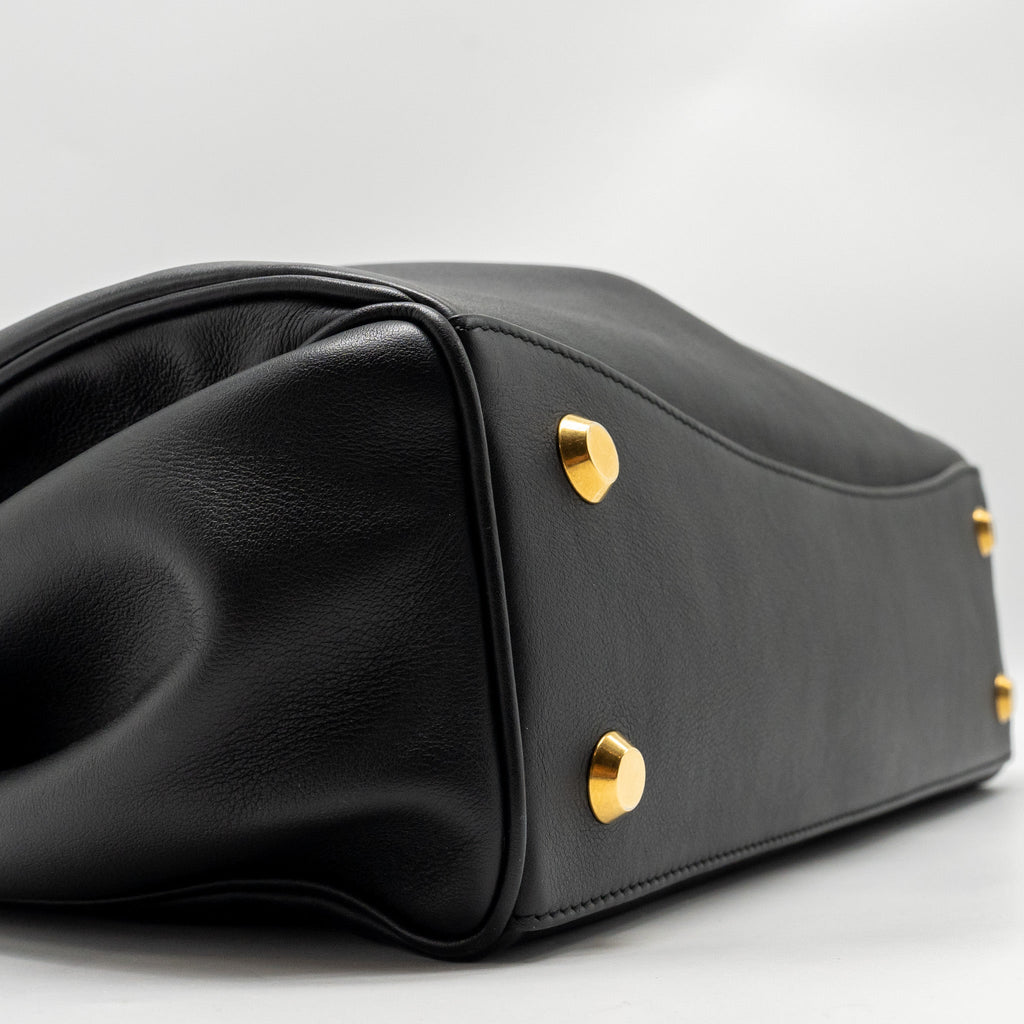 BALENCIAGA MEDIUM RODEO HANDBAG SMOOTH CALFSKIN BLACK GHW