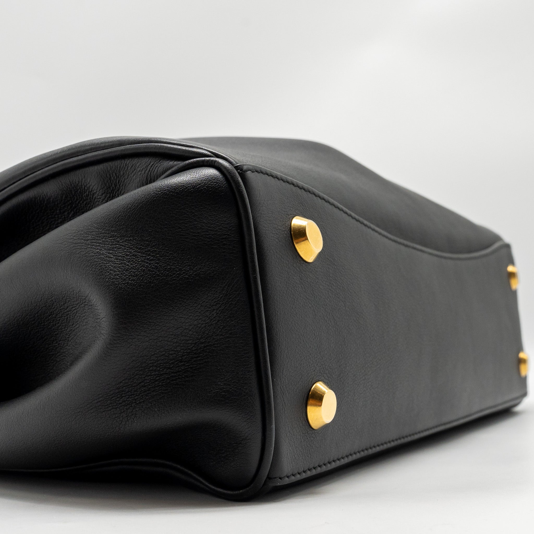 BALENCIAGA MEDIUM RODEO HANDBAG SMOOTH CALFSKIN BLACK GHW
