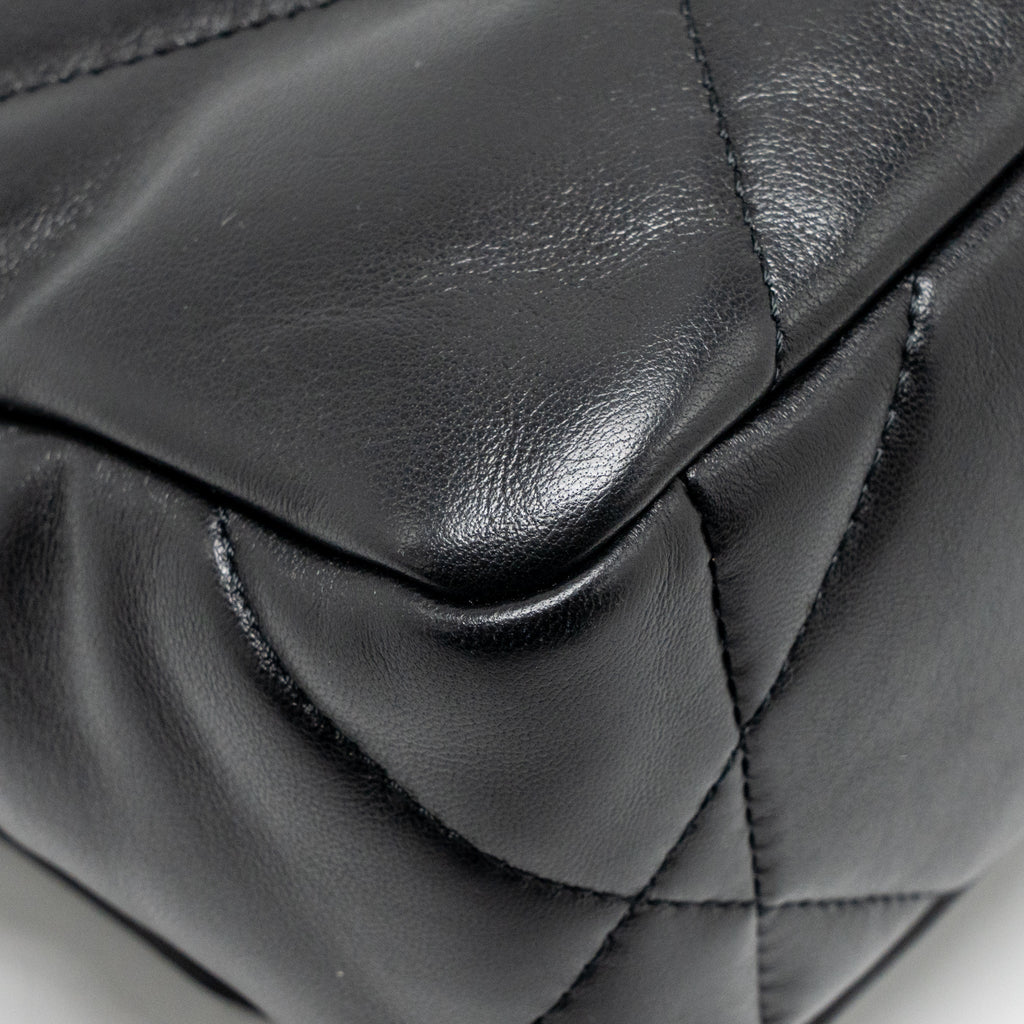 CHANEL SMALL 19 BAG GOATSKIN BLACK MULTICOLOR HARDWARE
