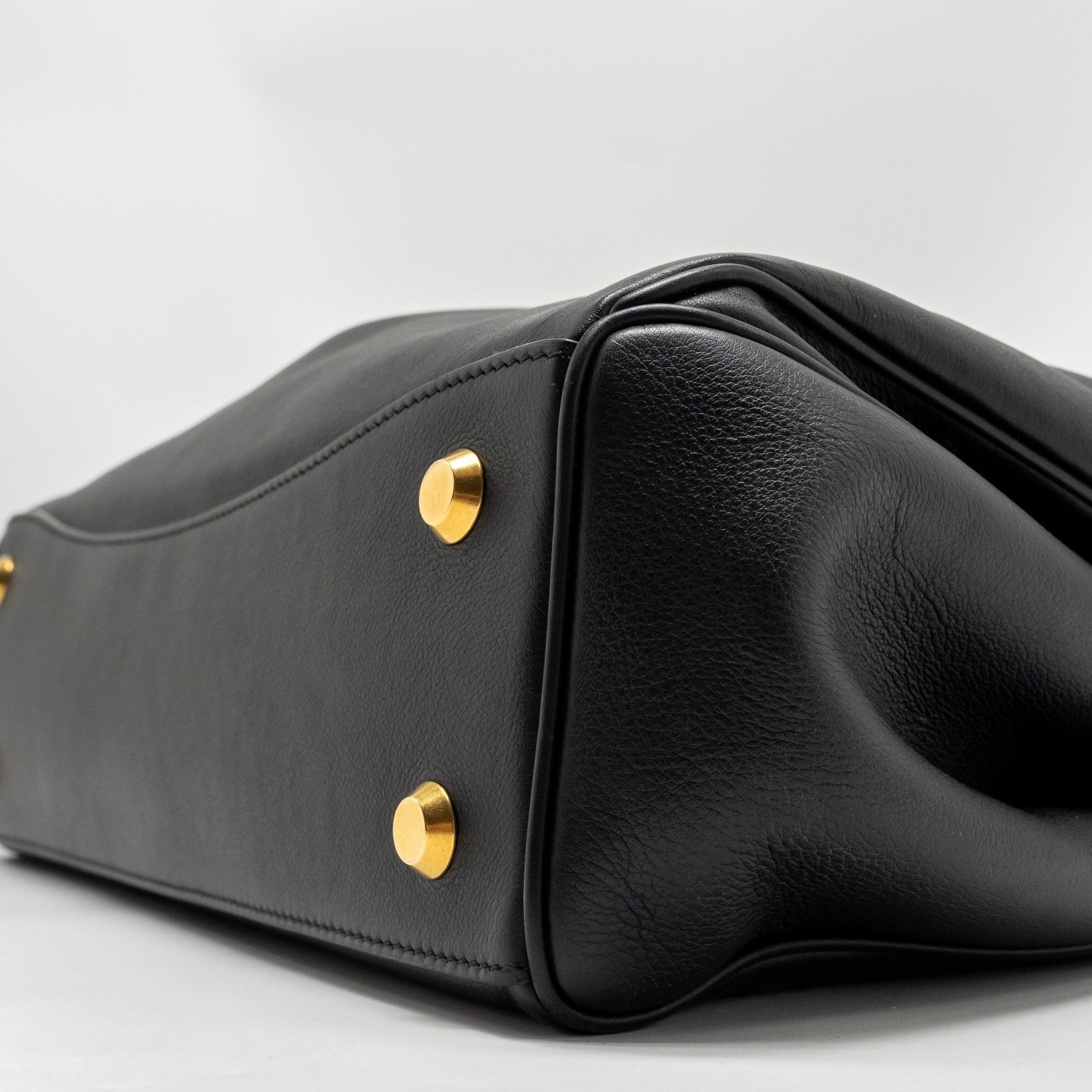 BALENCIAGA MEDIUM RODEO HANDBAG SMOOTH CALFSKIN BLACK GHW