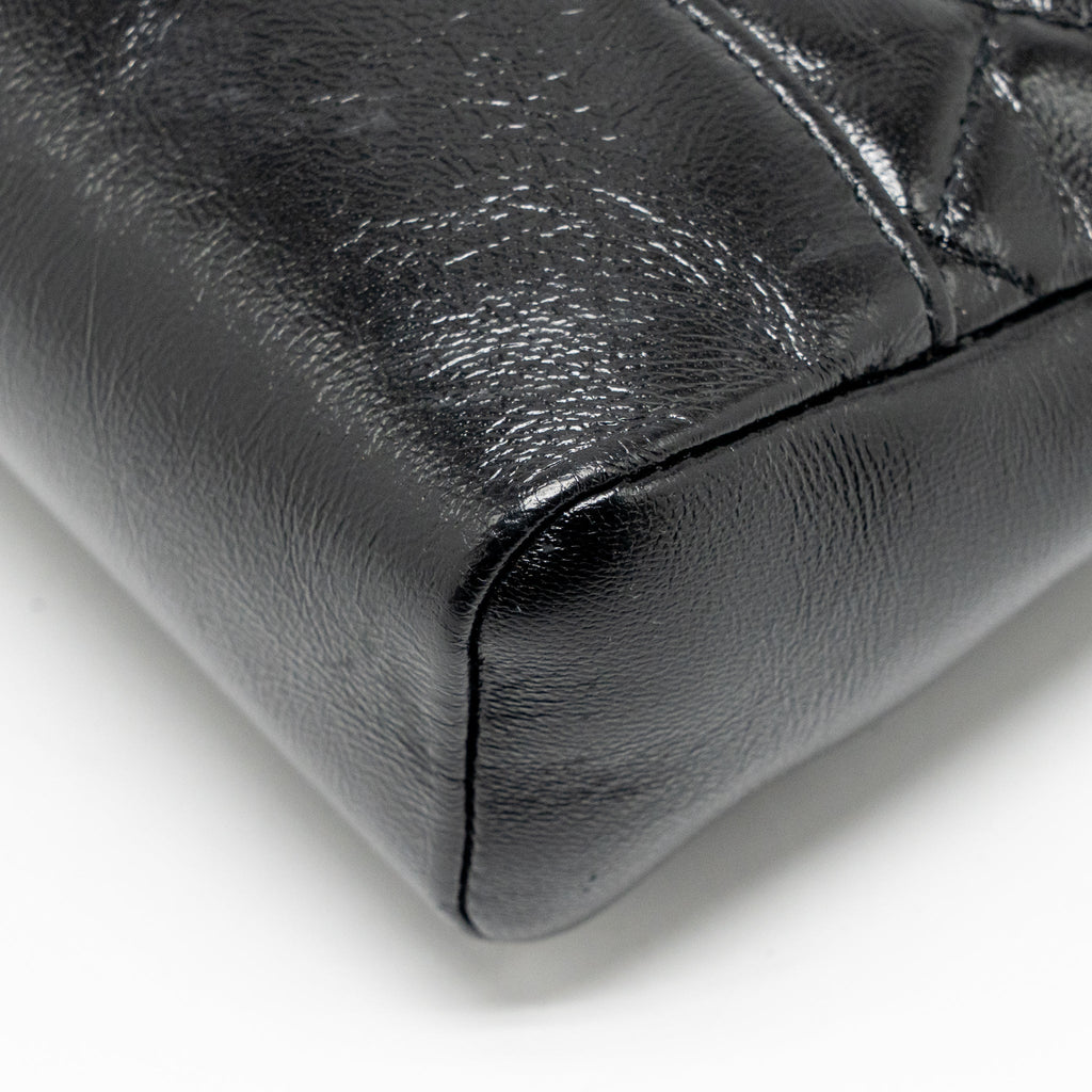 CHANEL MINI 31 BAG SHINY LAMBSKIN BLACK LGHW (MICROCHIP)
