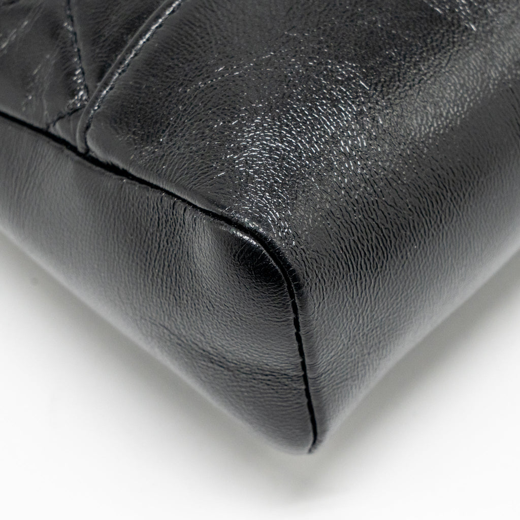 CHANEL MINI 31 BAG SHINY LAMBSKIN BLACK LGHW (MICROCHIP)