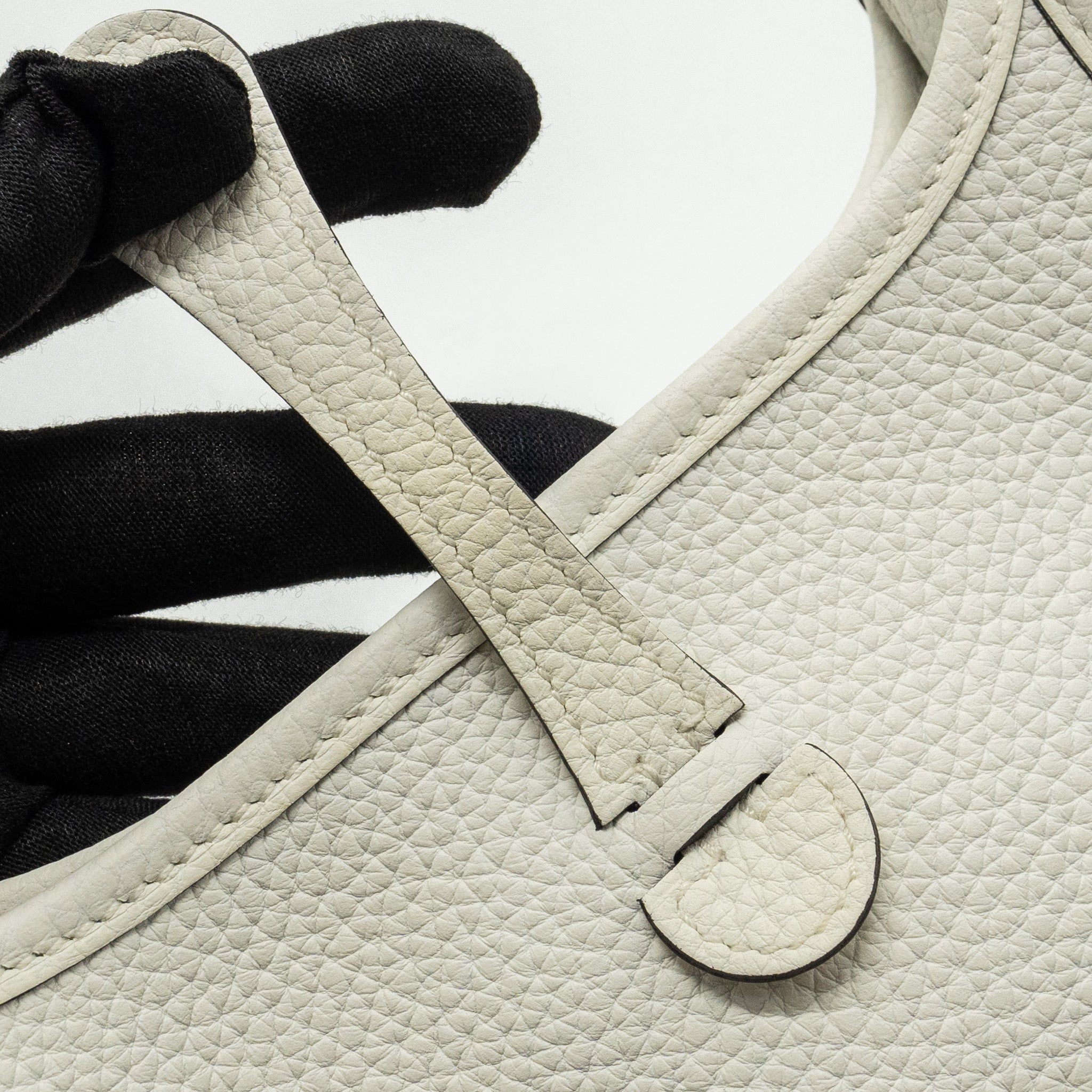 HERMES MINI EVELYNE CLEMENCE NEW WHITE SHW