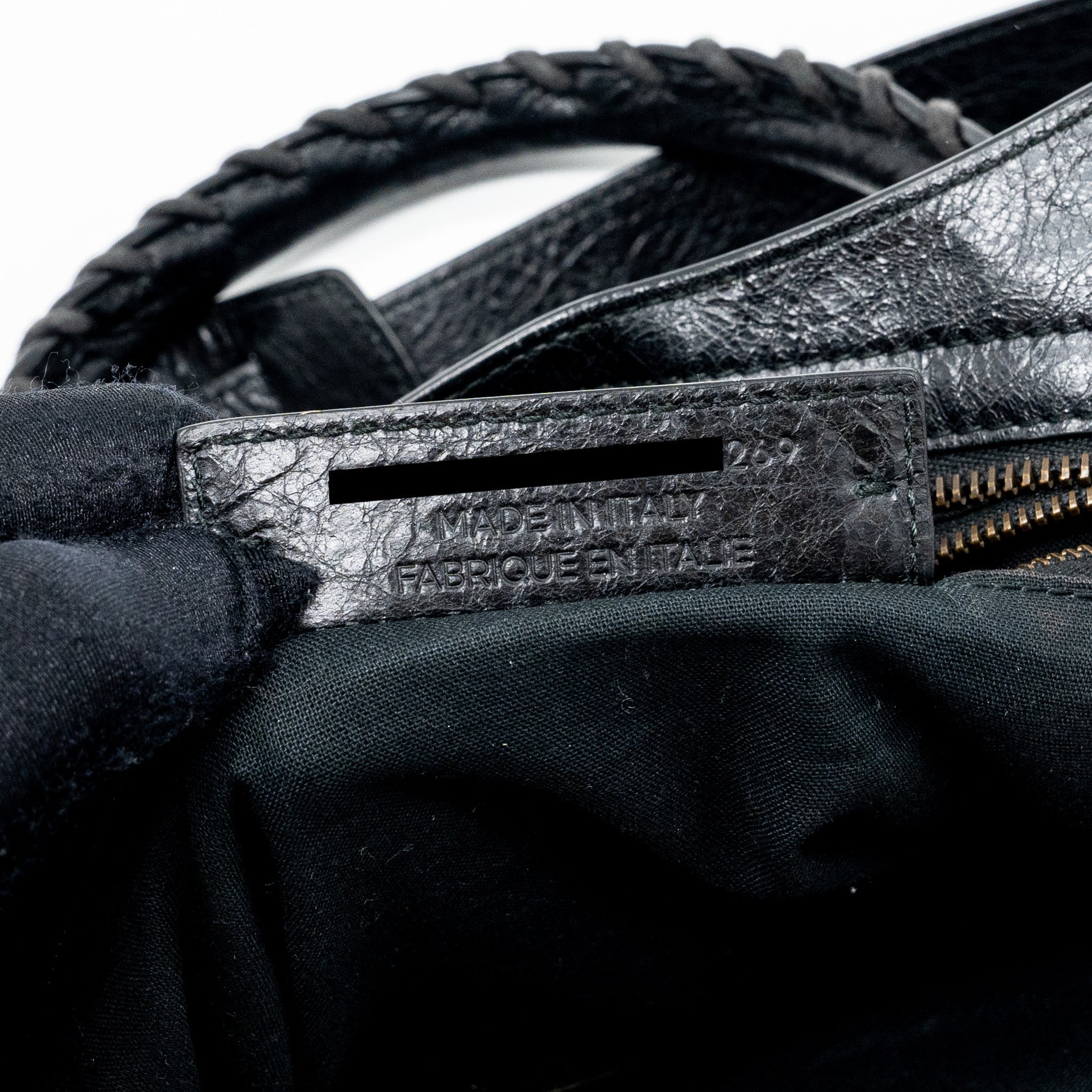 BALENCIAGA CLASSIC CITY BAG LEATHER BLACK RUTHENIUM GOLD HARDWARE