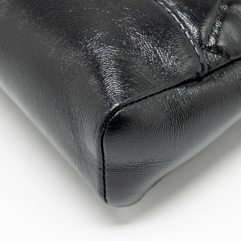 CHANEL MINI 31 BAG SHINY LAMBSKIN BLACK LGHW (MICROCHIP)