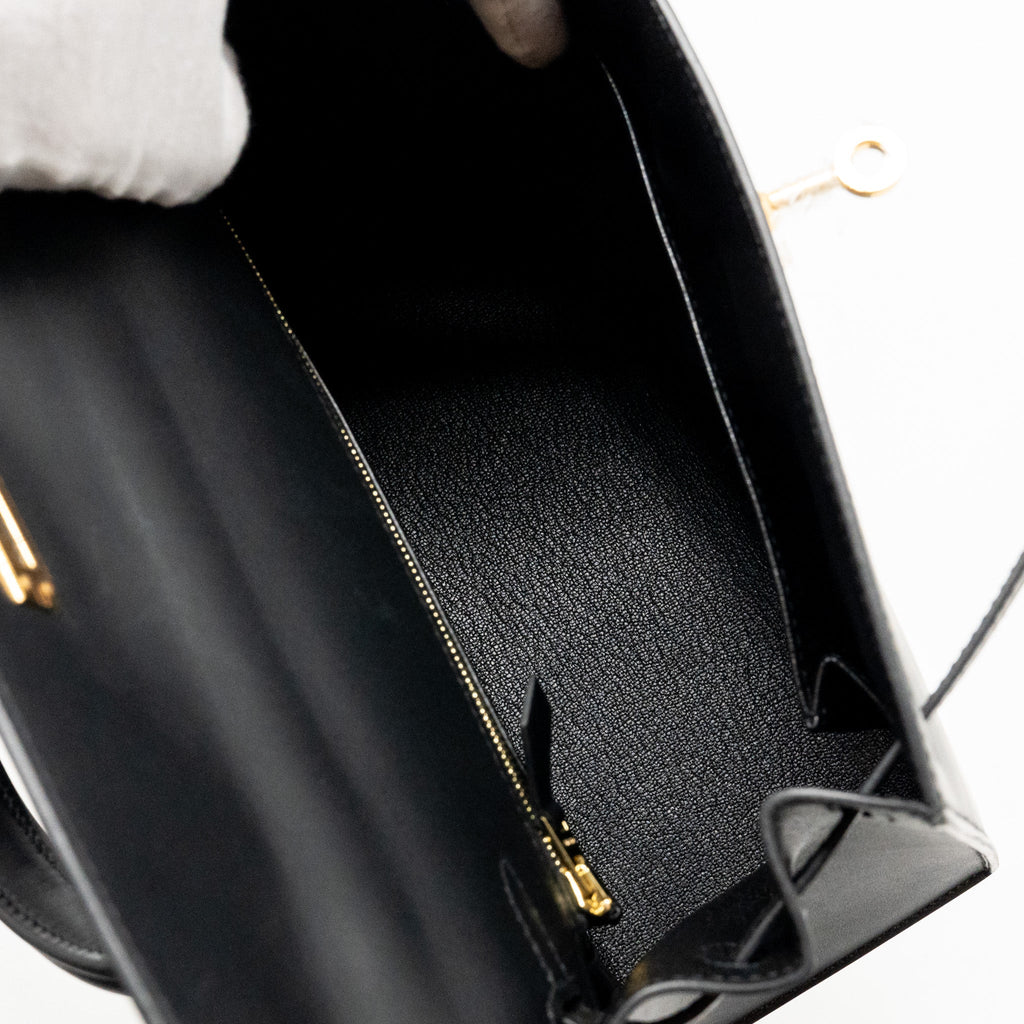 HERMES KELLY 25 SOMBRERO BLACK GHW