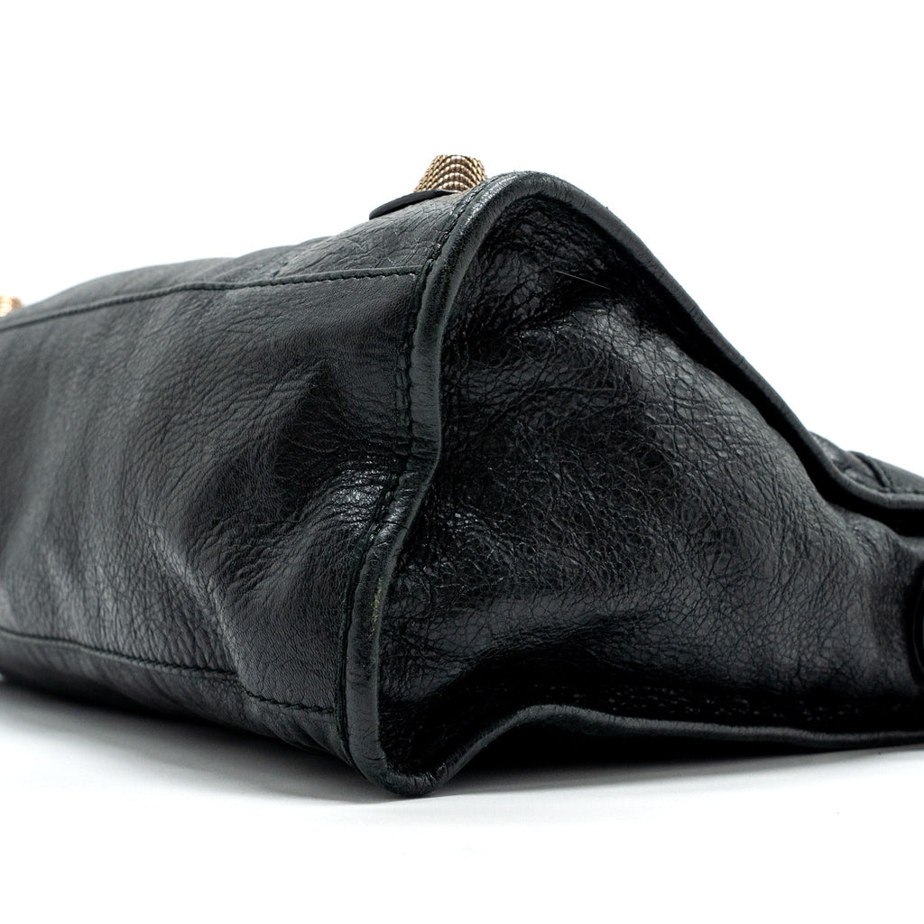 BALENCIAGA GIANT CITY BAG LEATHER BLACK RGHW