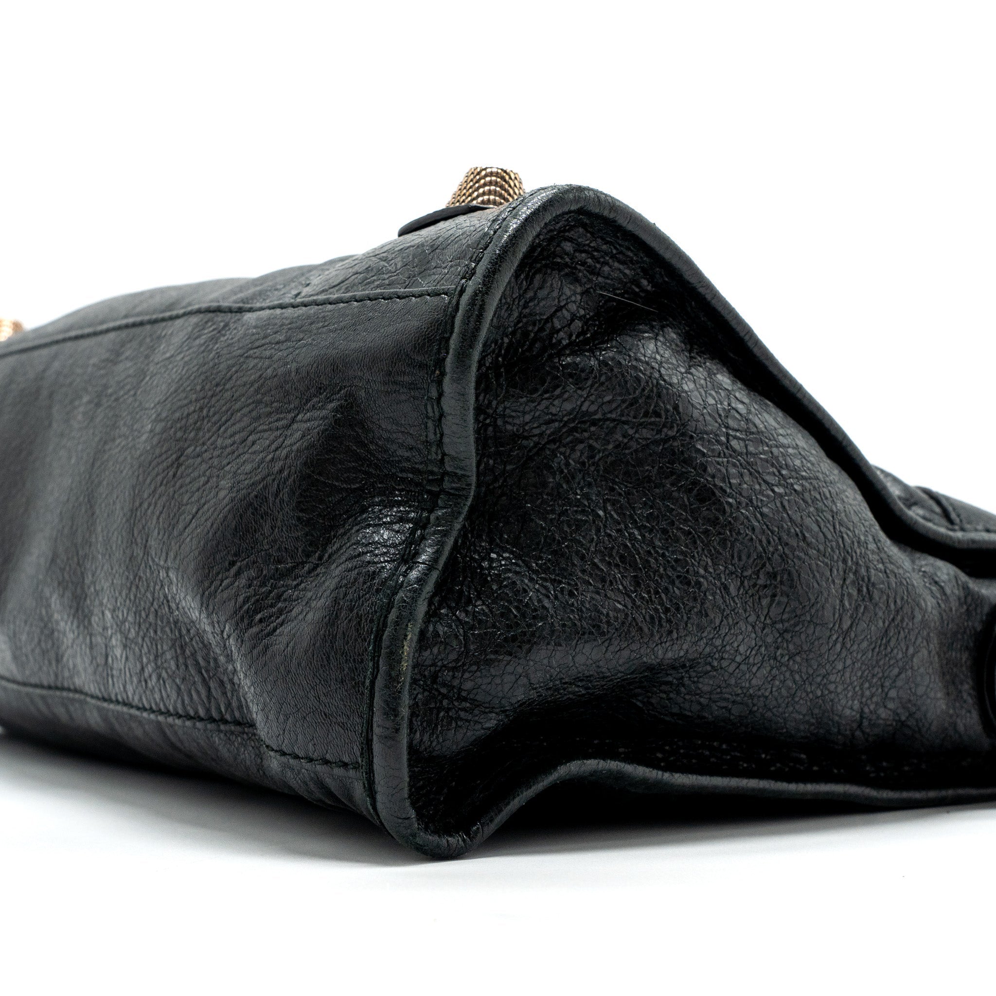 BALENCIAGA GIANT CITY BAG LEATHER BLACK RGHW