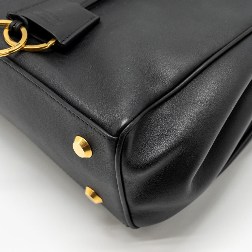 BALENCIAGA MEDIUM RODEO HANDBAG SMOOTH CALFSKIN BLACK GHW