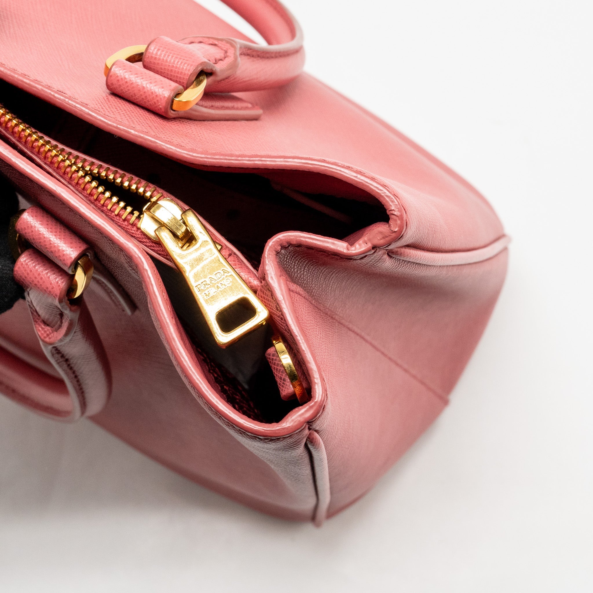 PRADA LARGE SAFFIANO TOTE BAG GALLERIA SAFFIANO LEATHER PINK GHW